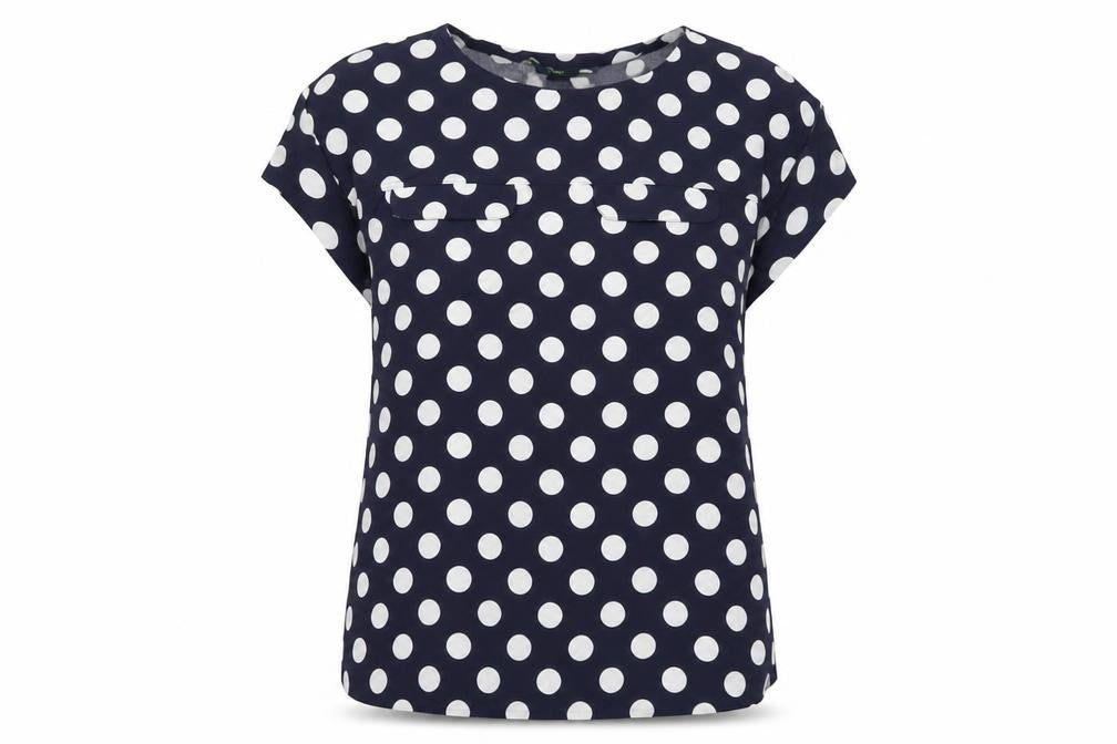 Next Women's Blue Polka Dot Viscose Blouse Size 16