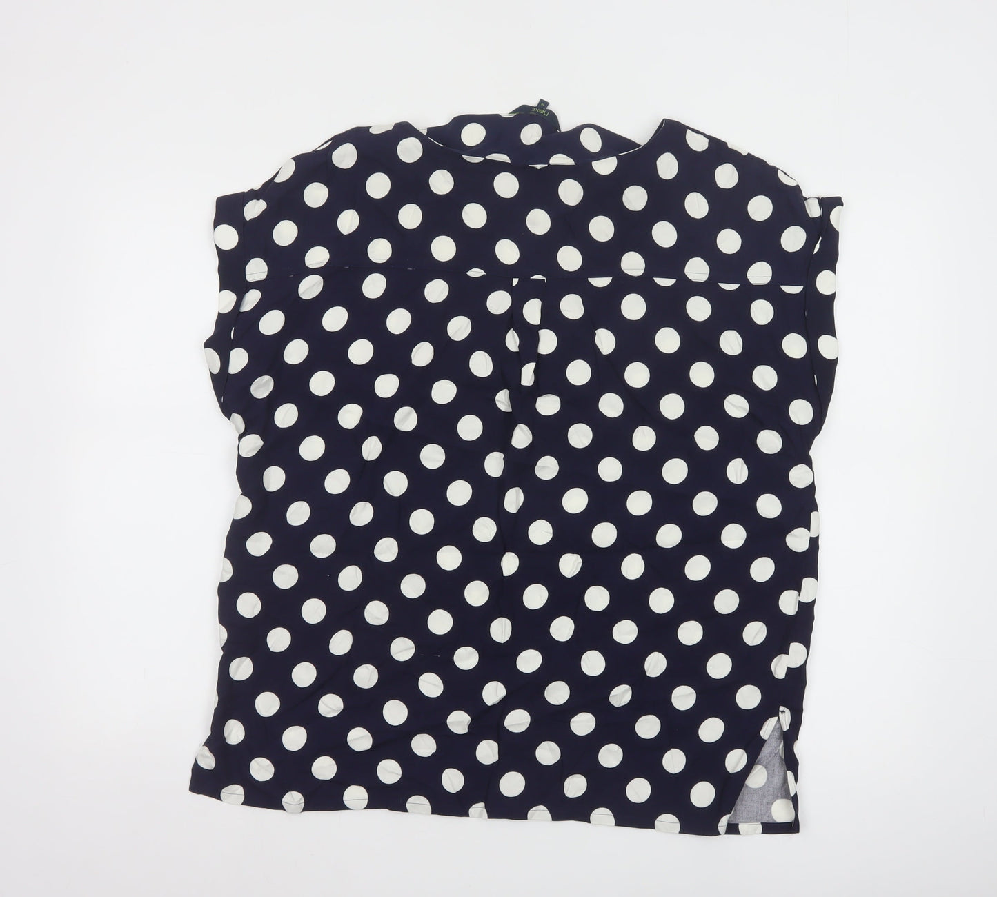 Next Women's Blue Polka Dot Viscose Blouse Size 16