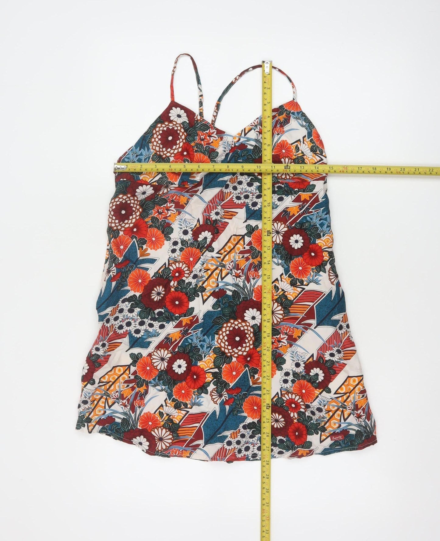 Superdry Womens Multicoloured Floral V-Neck Camisole Top UK 8
