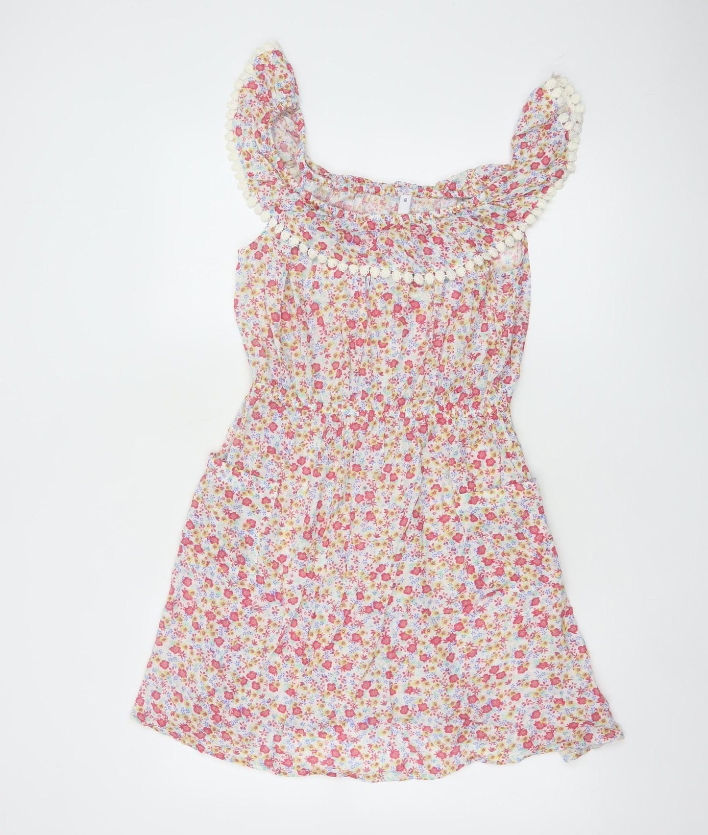 By Henry Holland Women's Multicoloured Floral A-Line Dress Size 10