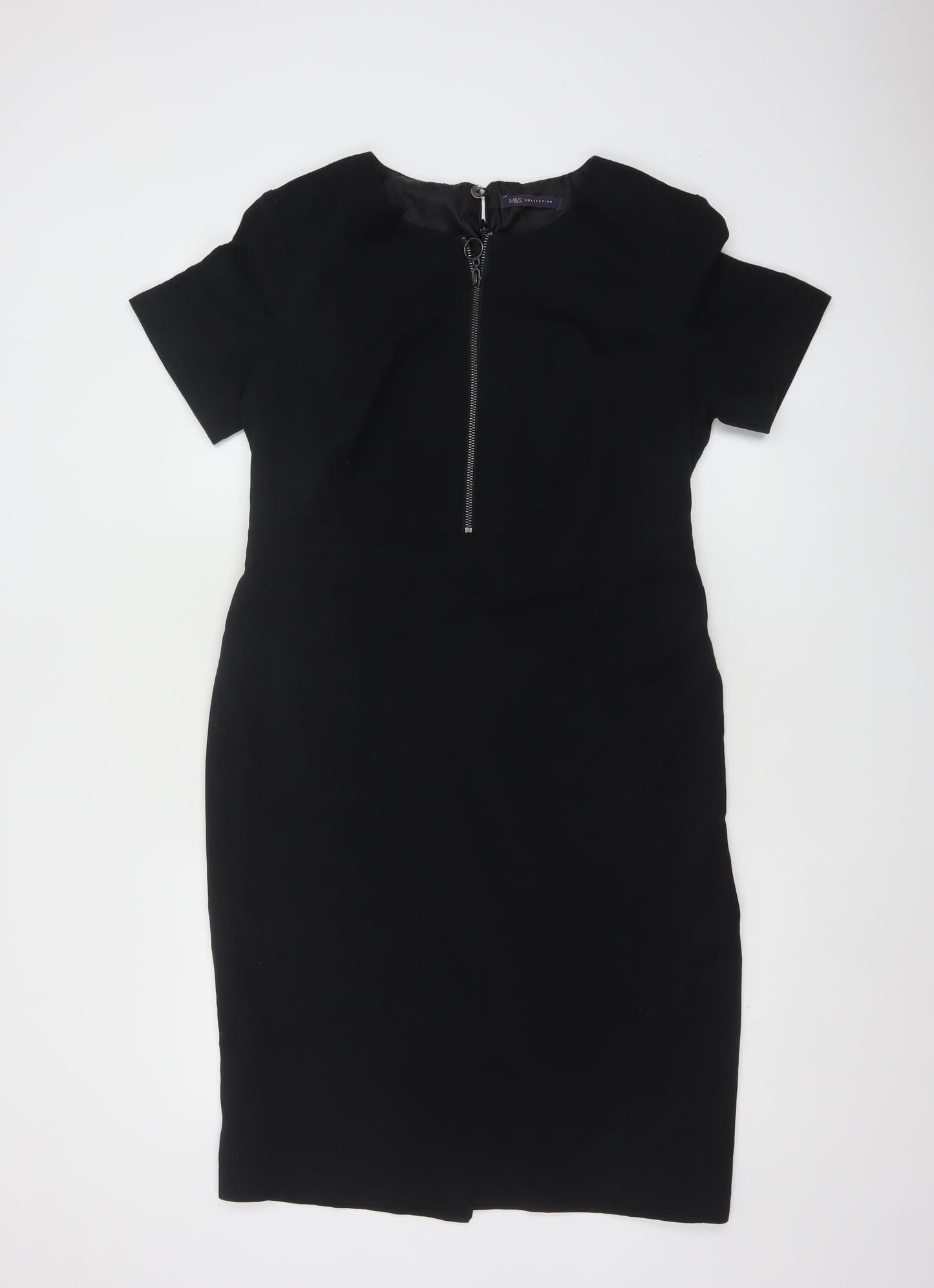 Marks and Spencer Women’s Black Sheath Knee Length Work Dress UK 14