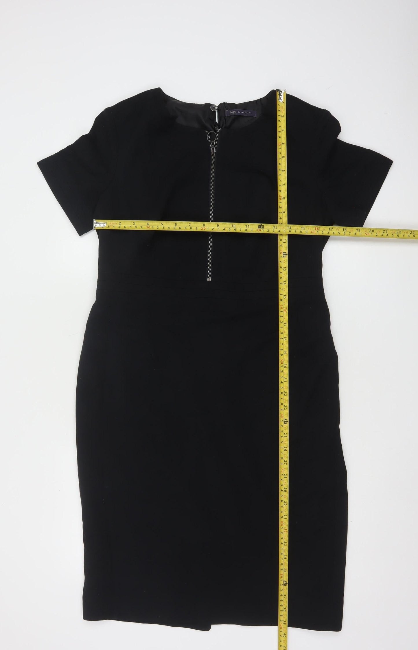 Marks and Spencer Women’s Black Sheath Knee Length Work Dress UK 14