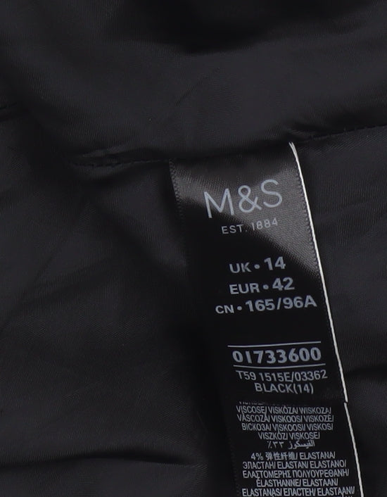 Marks and Spencer Women’s Black Sheath Knee Length Work Dress UK 14