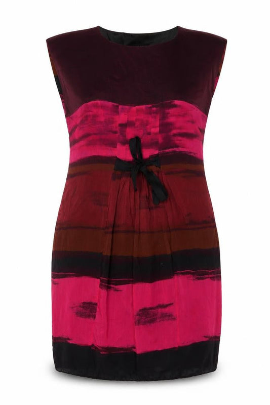 Laura Ashley Women’s Multicoloured Shift Dress UK 18 Silk Cotton Knee Length