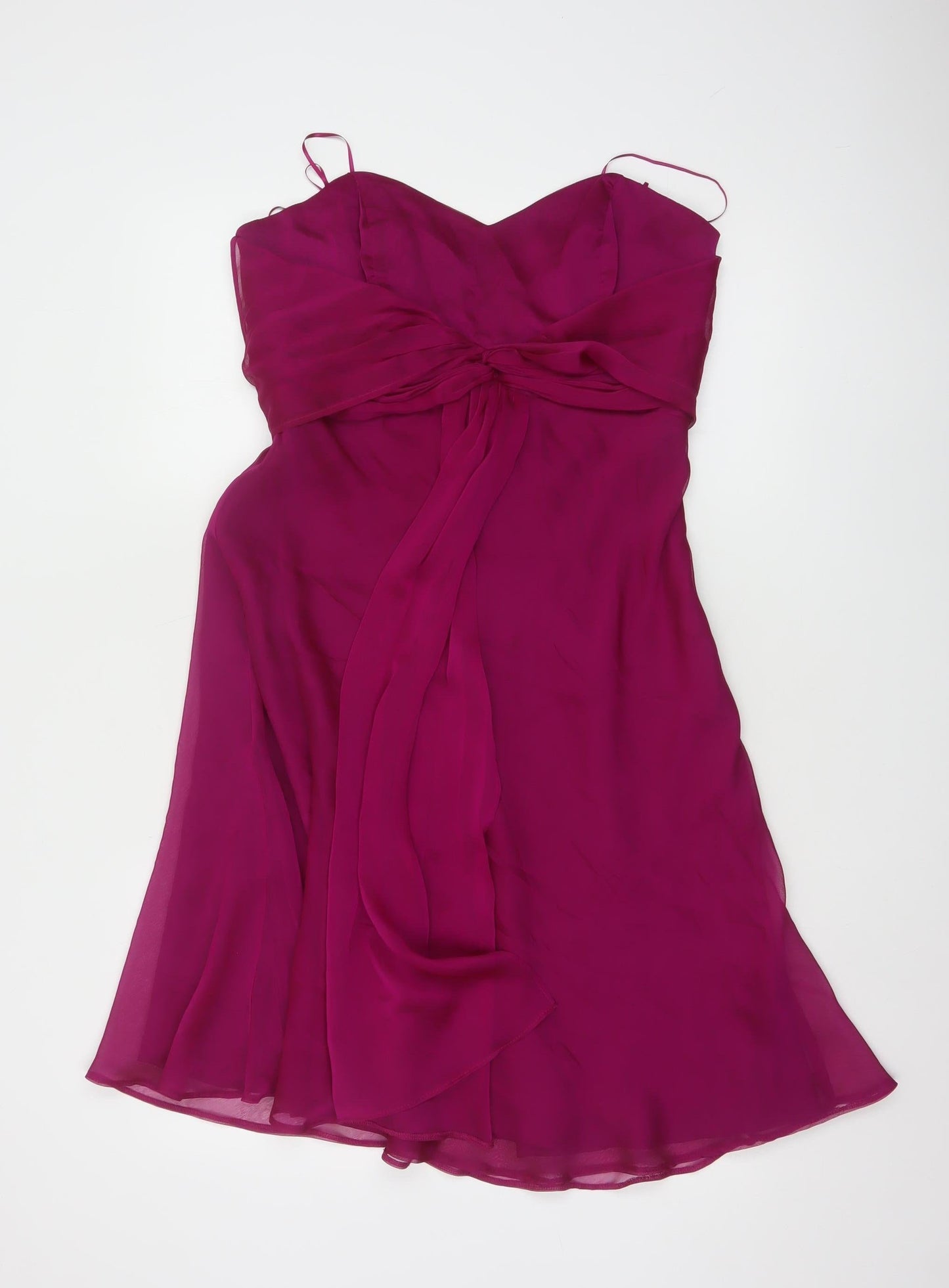 Début Women Purple Size 12 Fit & Flare Chiffon Knee Length Dress