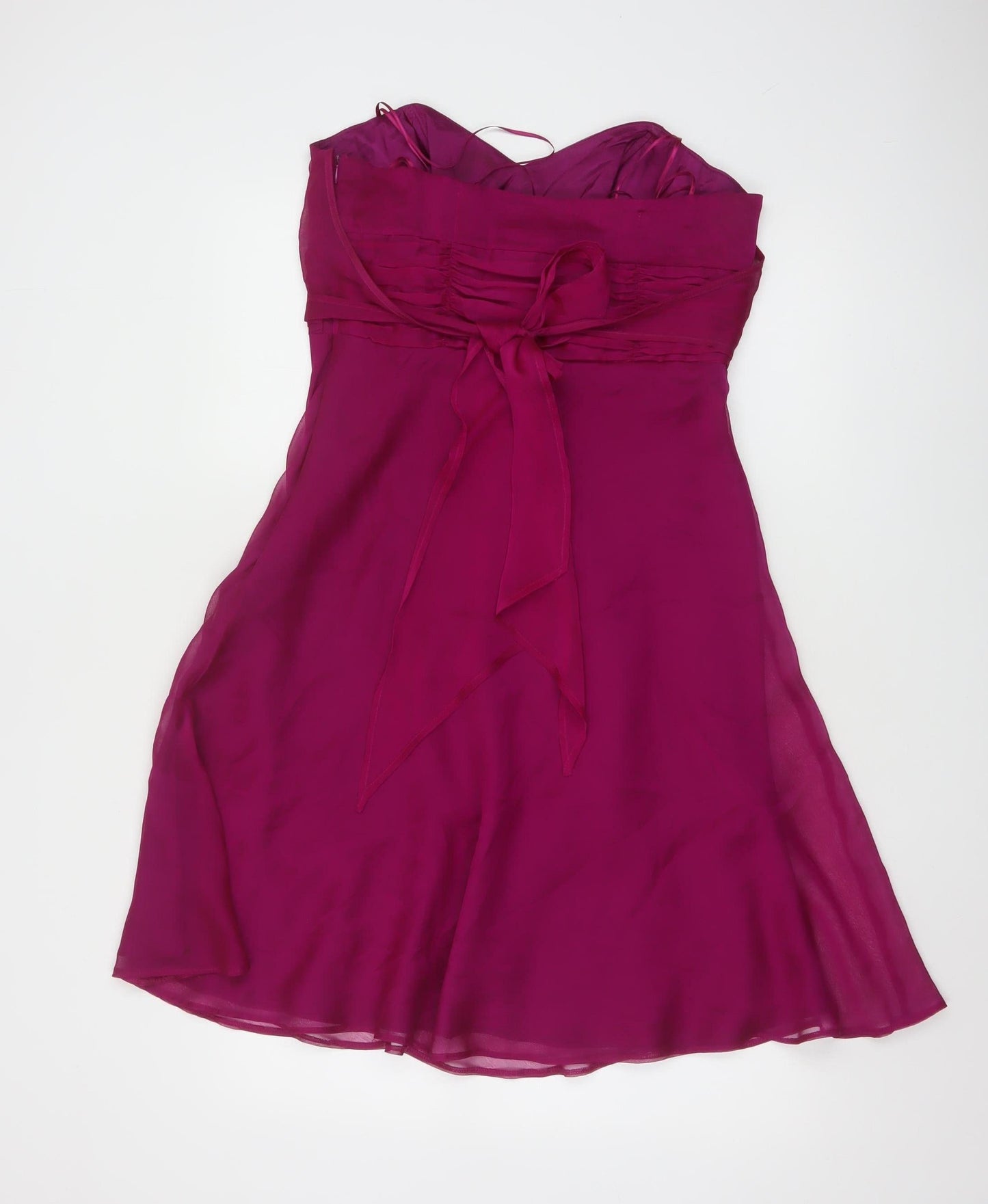 Début Women Purple Size 12 Fit & Flare Chiffon Knee Length Dress