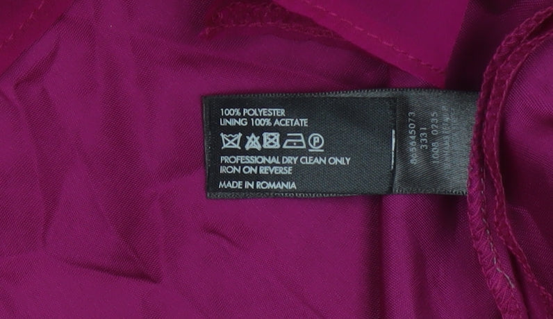 Début Women Purple Size 12 Fit & Flare Chiffon Knee Length Dress
