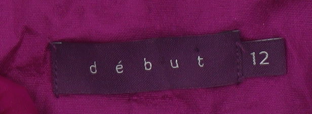 Début Women Purple Size 12 Fit & Flare Chiffon Knee Length Dress