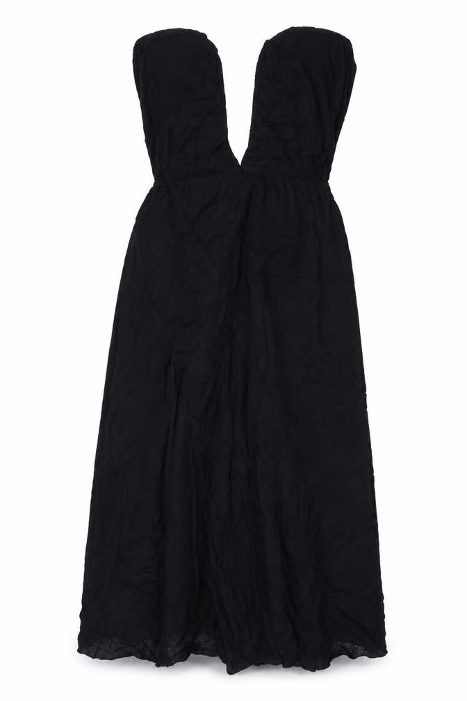 ASOS DESIGN Women’s Black Viscose Midi A-Line Dress Size 16