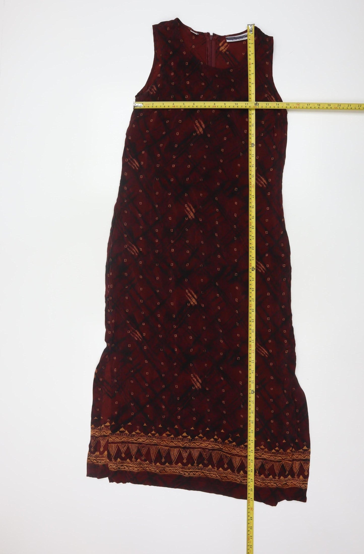 Amanda Smith Petites Brown Silk Sleeveless Shift Dress S