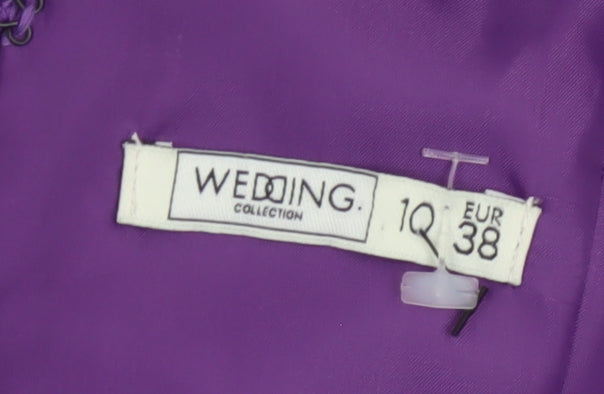 BHS Women’s Purple Long Ball Gown Dress Size 10 Wedding Collection