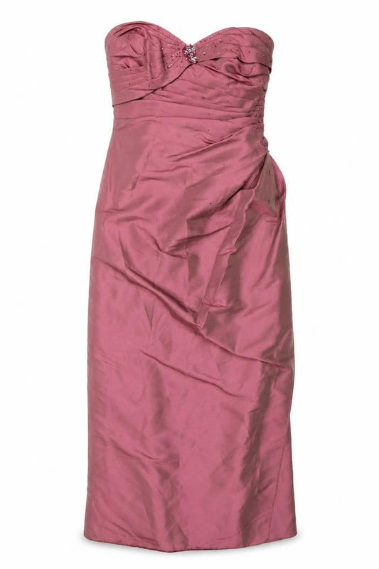 Romantica Women’s Pink Strapless Long Beaded Mermaid Dress Size 22