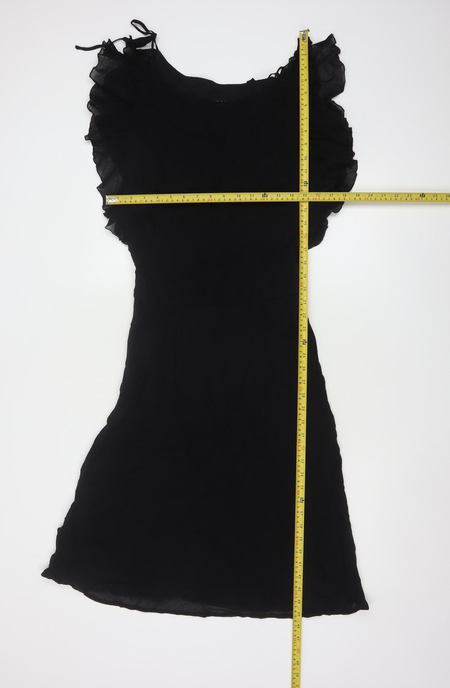 Coast Women’s Black Fit & Flare Ruffle Knee Length Dress Size 10
