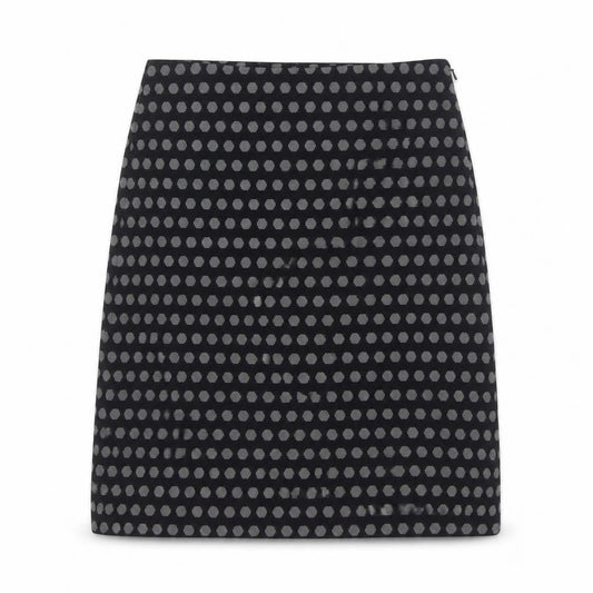 Hobbs Women Blue Polka Dot Wool Blend Pencil Skirt Size 8