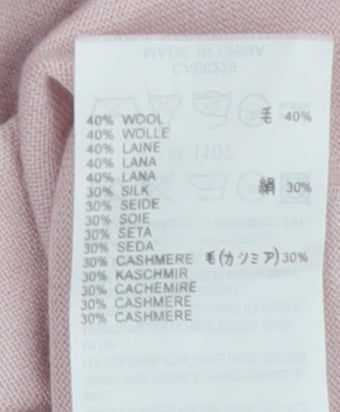 Aquascutum Women Pink Wool Silk Cashmere Sleeveless Tank L