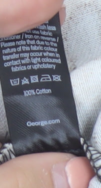 George Women Brown Leopard Print Cotton Short Puff Sleeve A-Line Dress Size 14