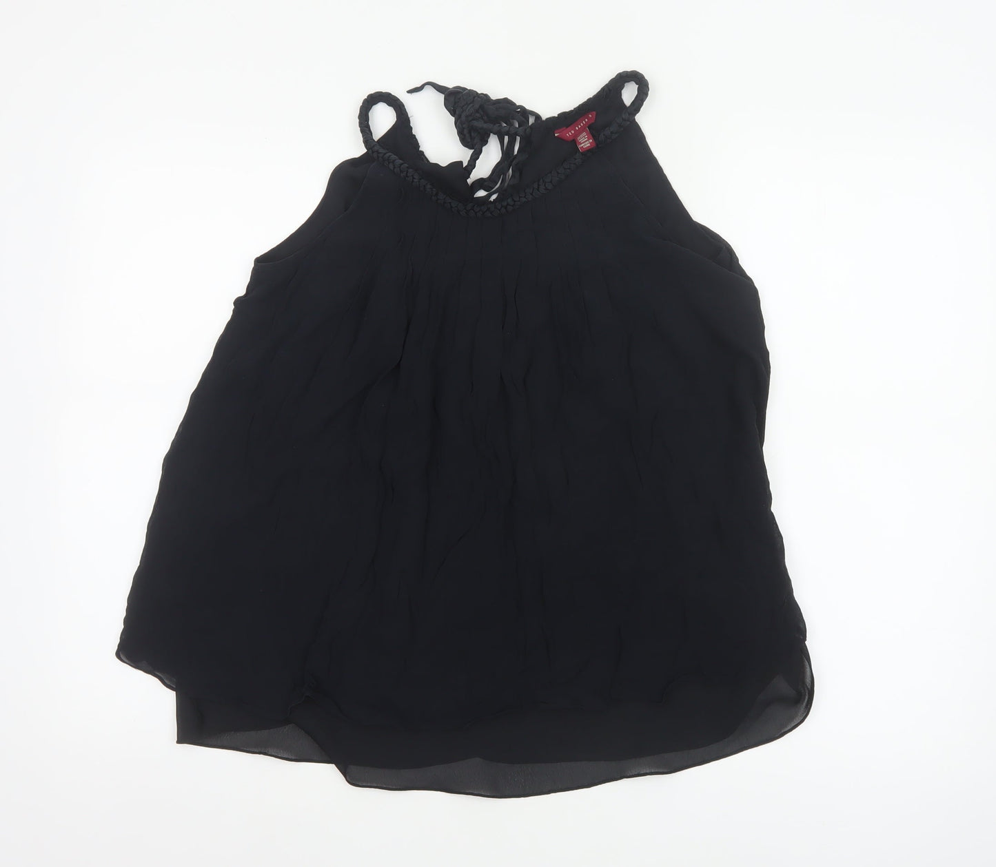Ted Baker Women’s Black Silk Halter Slip Dress Size 12