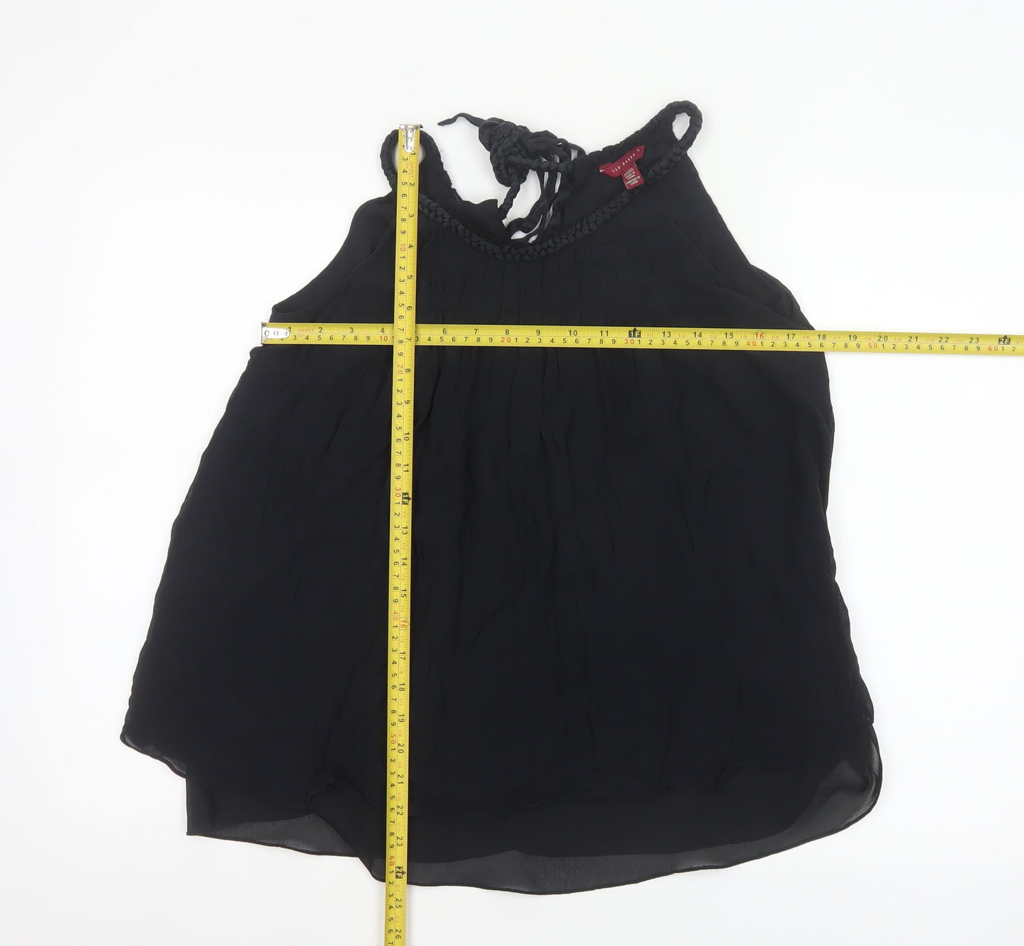 Ted Baker Women’s Black Silk Halter Slip Dress Size 12
