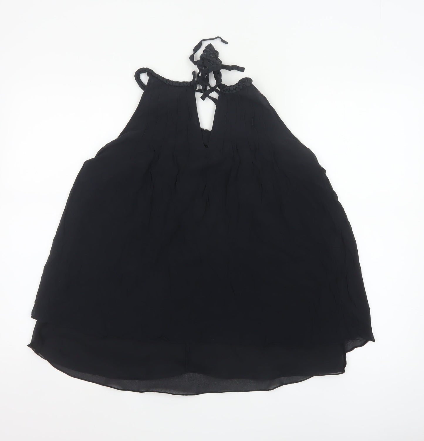 Ted Baker Women’s Black Silk Halter Slip Dress Size 12