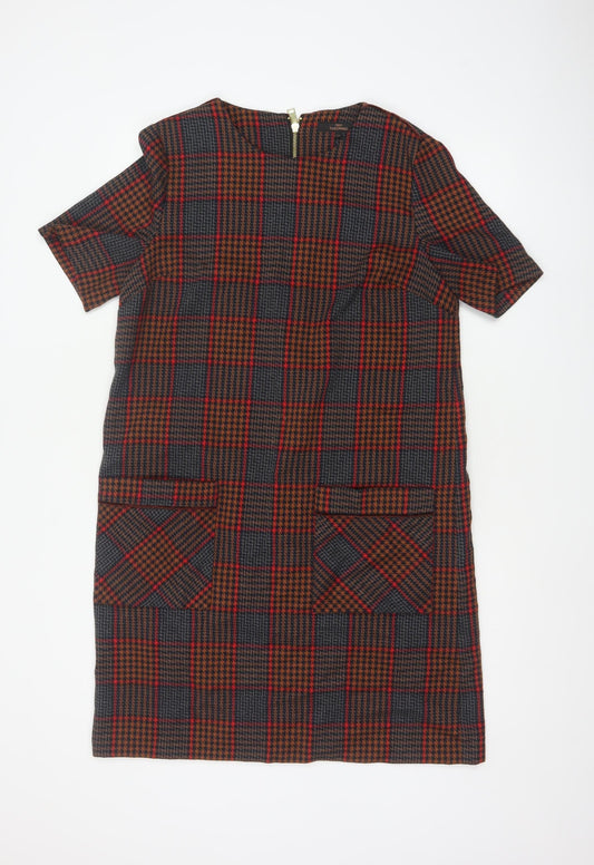 Next Women’s Multicoloured Check Shift Dress Size 14