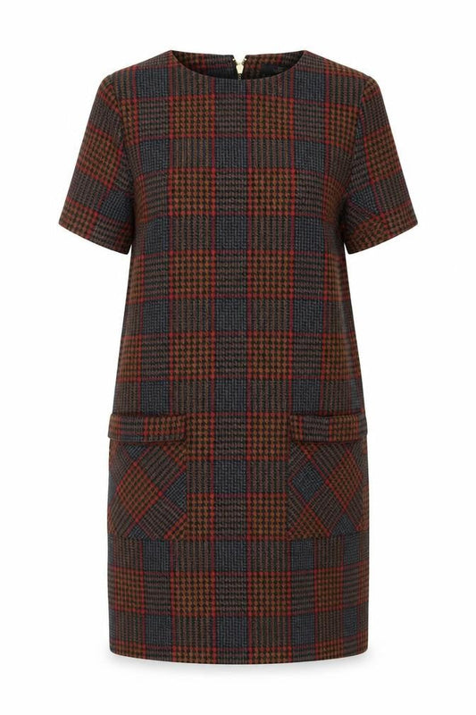 Next Women’s Multicoloured Check Shift Dress Size 14