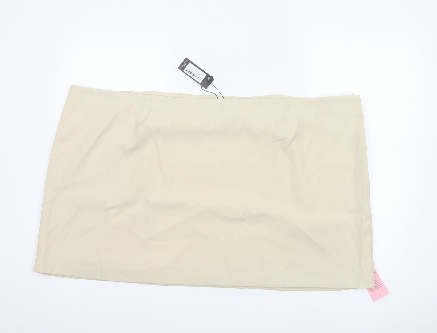 PrettyLittleThing Women Plus Beige High Rise Pencil Skirt UK 30