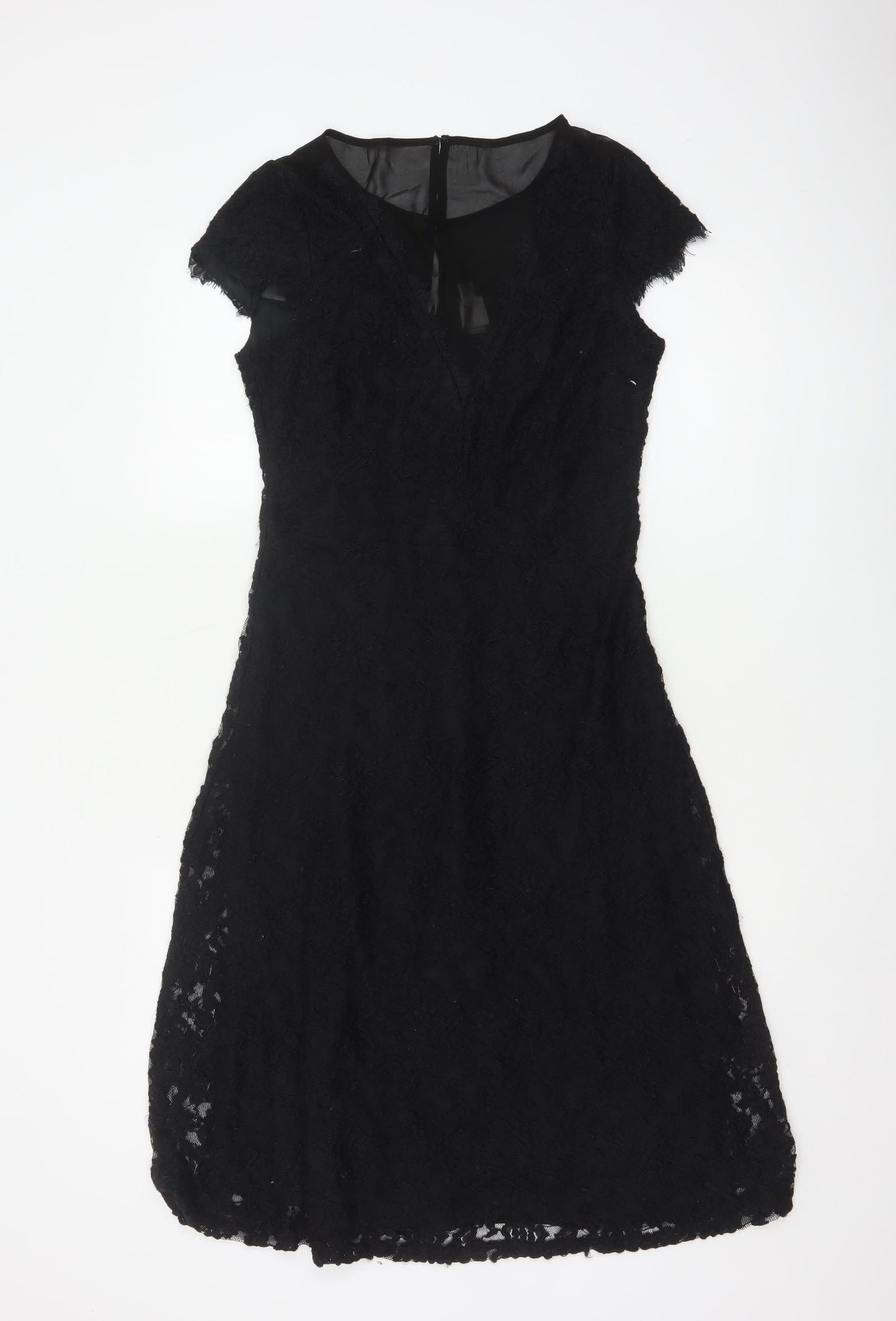 Sangria Women’s Black Lace A-Line Knee Length Dress Size 8
