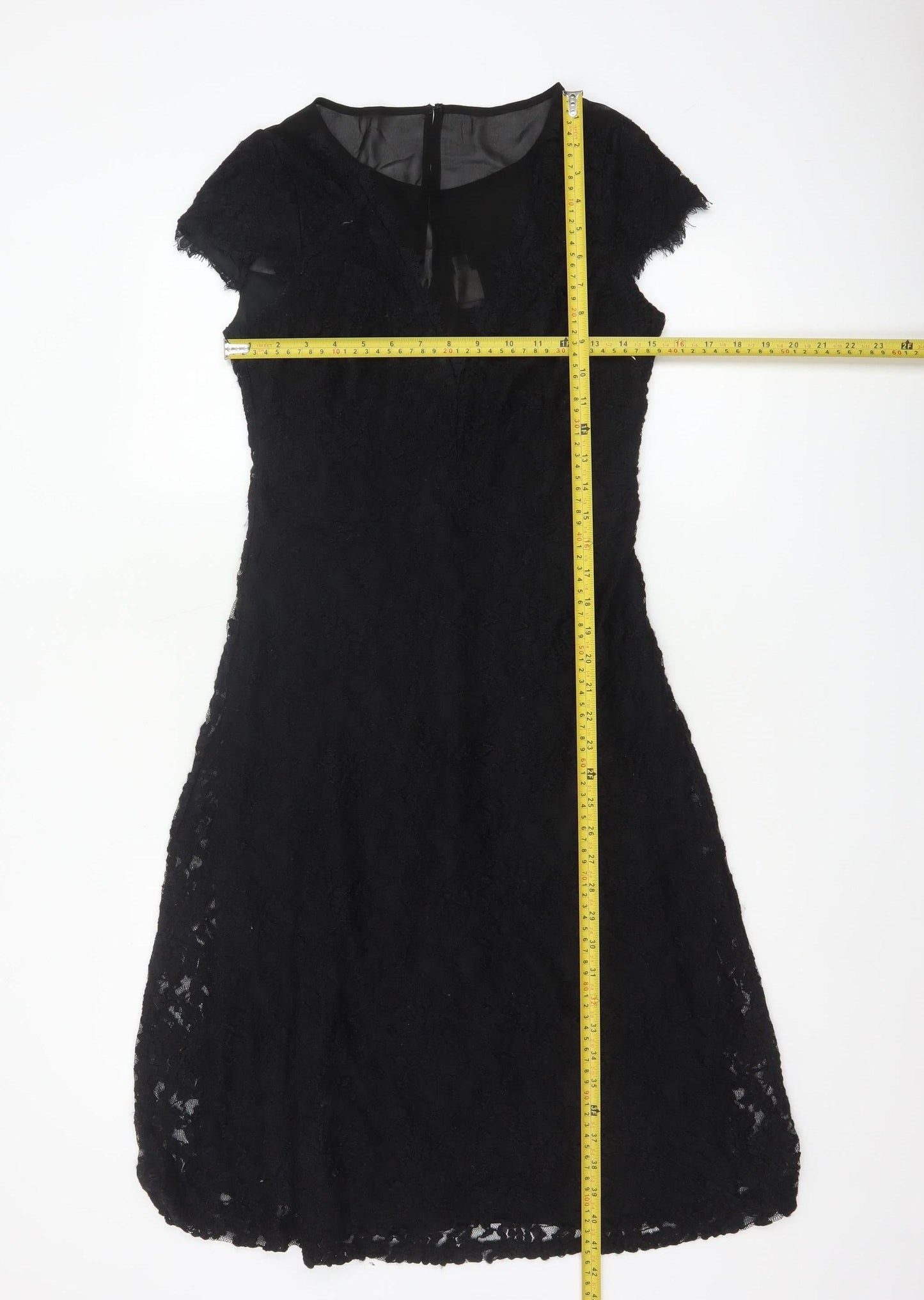 Sangria Women’s Black Lace A-Line Knee Length Dress Size 8