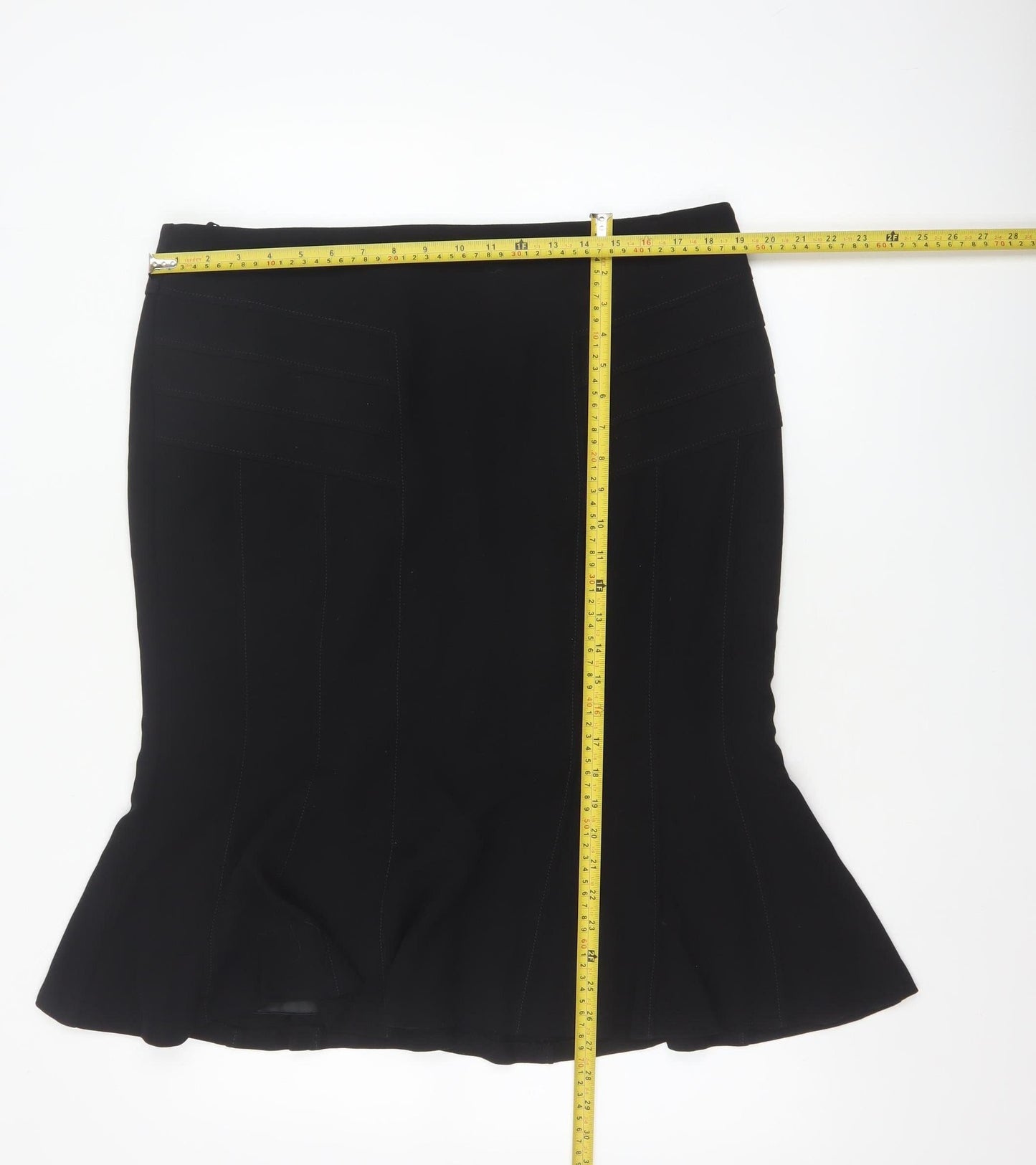 Marks and Spencer Womens Black Size 18 Trumpet Knee Length Skirt