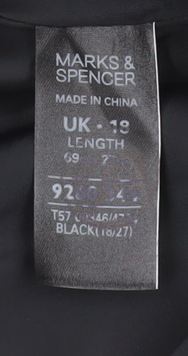 Marks and Spencer Womens Black Size 18 Trumpet Knee Length Skirt