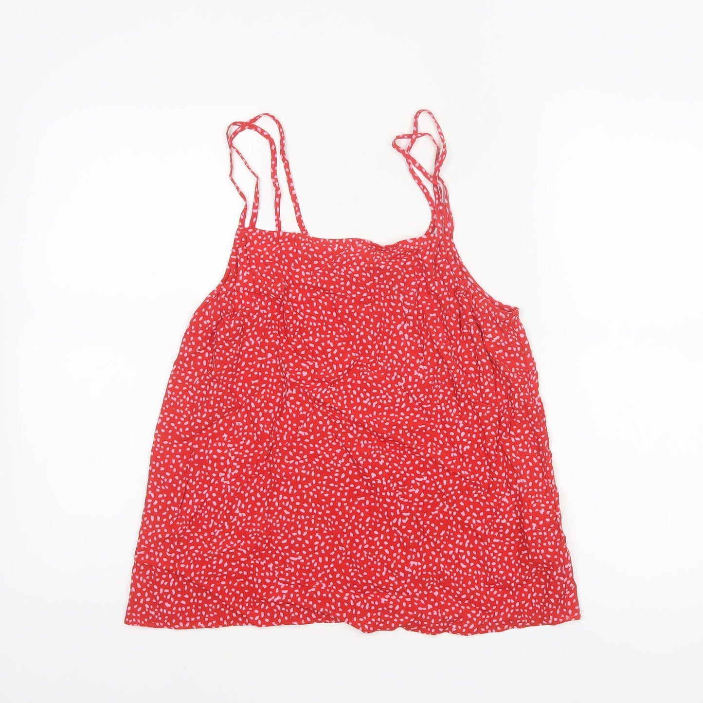 Hush Women's Red Floral Camisole Vest Top Size 8 Viscose Summer