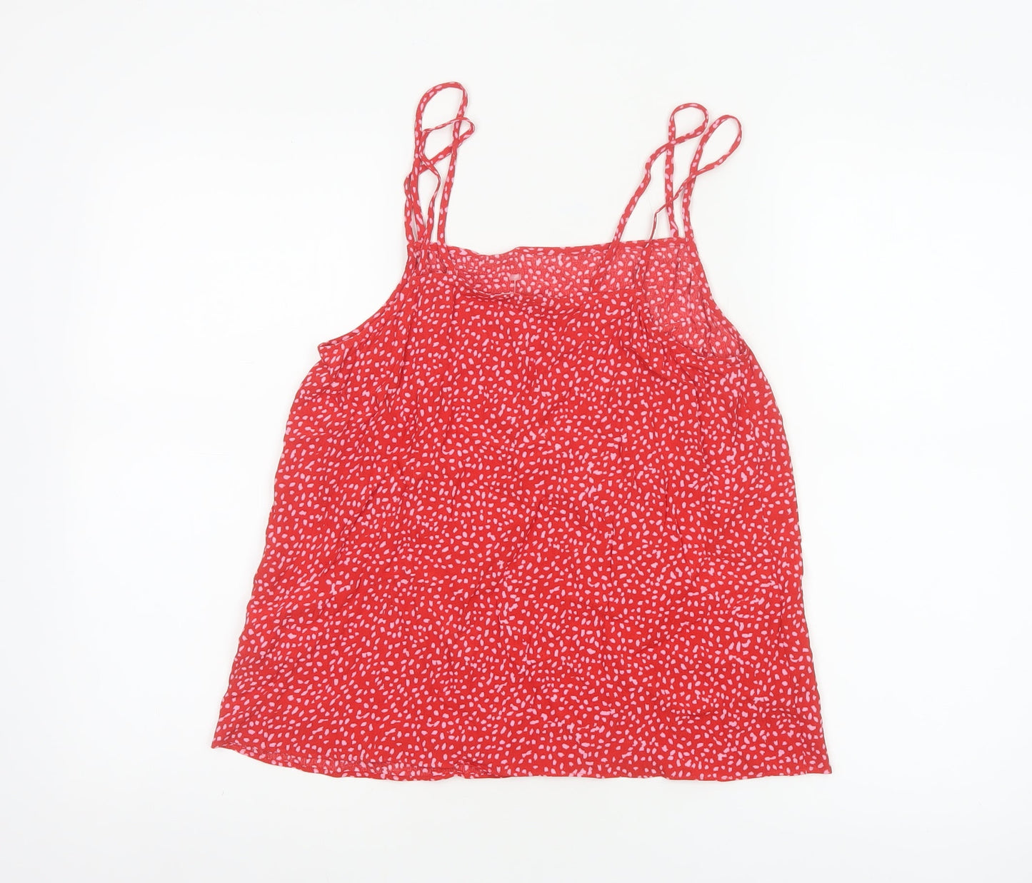 Hush Women's Red Floral Camisole Vest Top Size 8 Viscose Summer