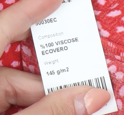 Hush Women's Red Floral Camisole Vest Top Size 8 Viscose Summer