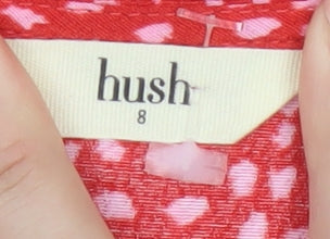 Hush Women's Red Floral Camisole Vest Top Size 8 Viscose Summer
