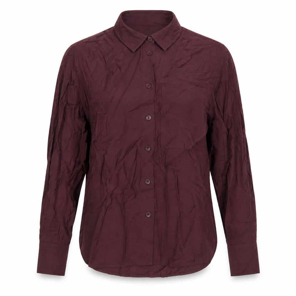 Hush Women's Purple Button-Up Long Sleeve Viscose Shirt Size 10