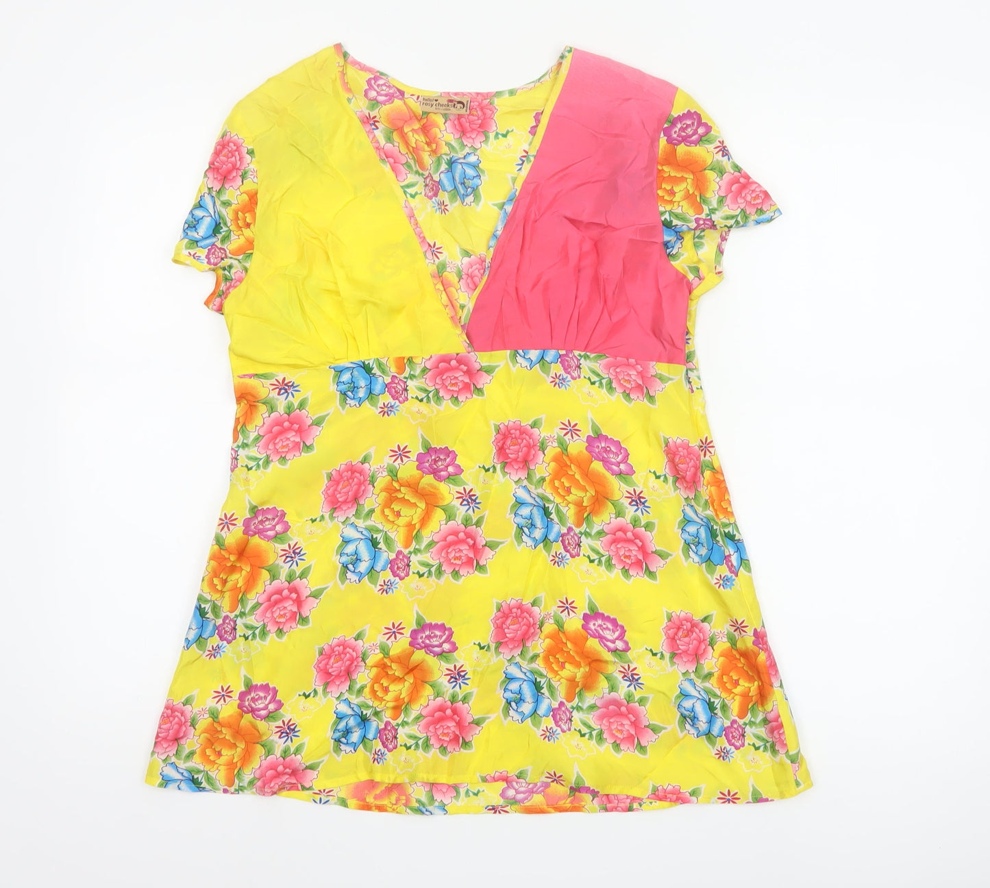 Ringspun Womens Multicoloured Silk Floral Tunic Blouse Size 6