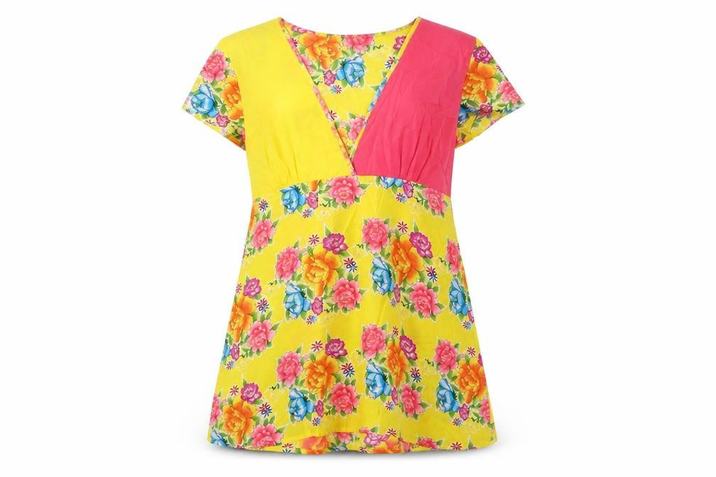 Ringspun Womens Multicoloured Silk Floral Tunic Blouse Size 6