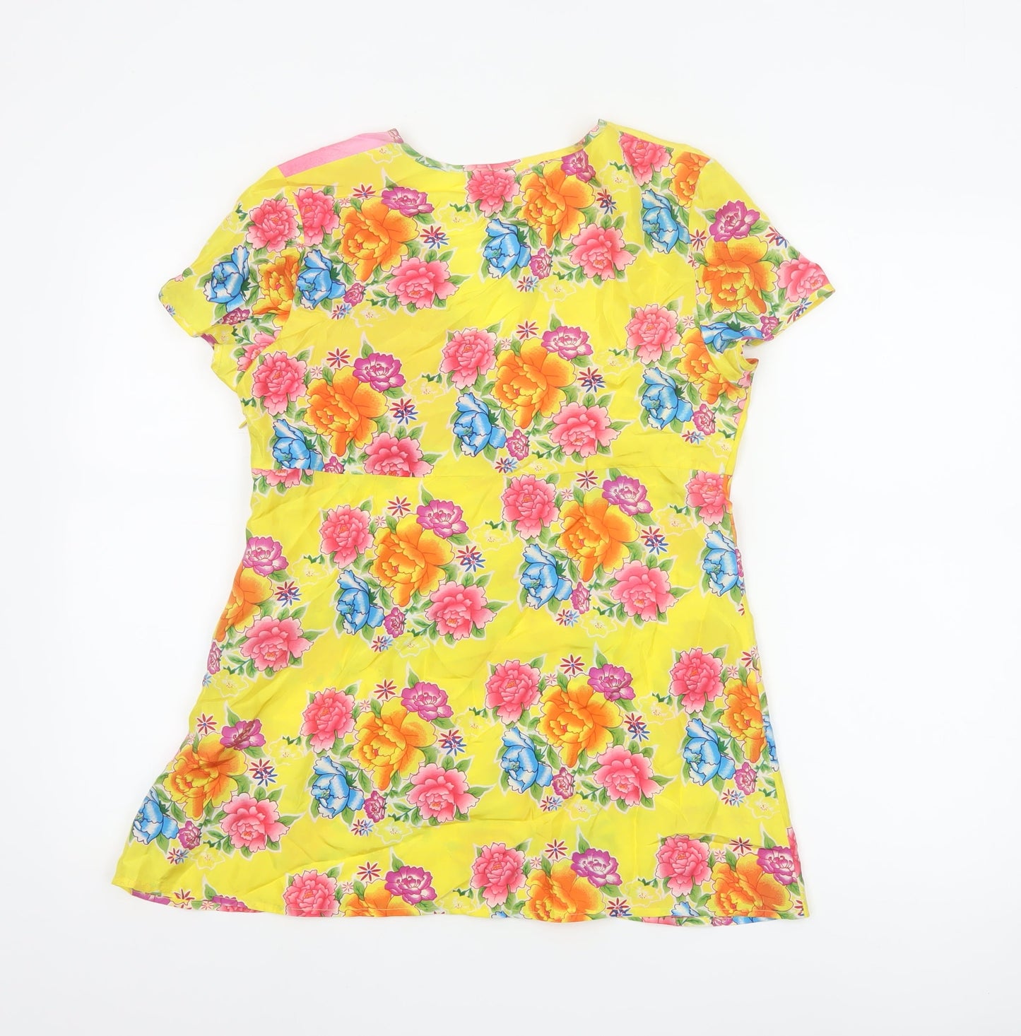 Ringspun Womens Multicoloured Silk Floral Tunic Blouse Size 6