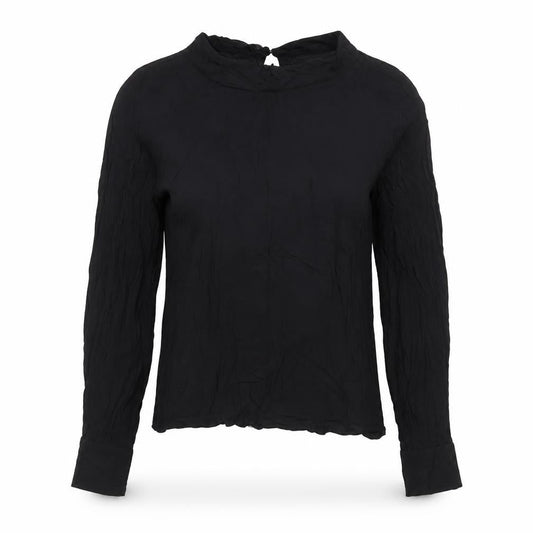 & Other Stories Women Black High Neck Long Sleeve Blouse Size 8