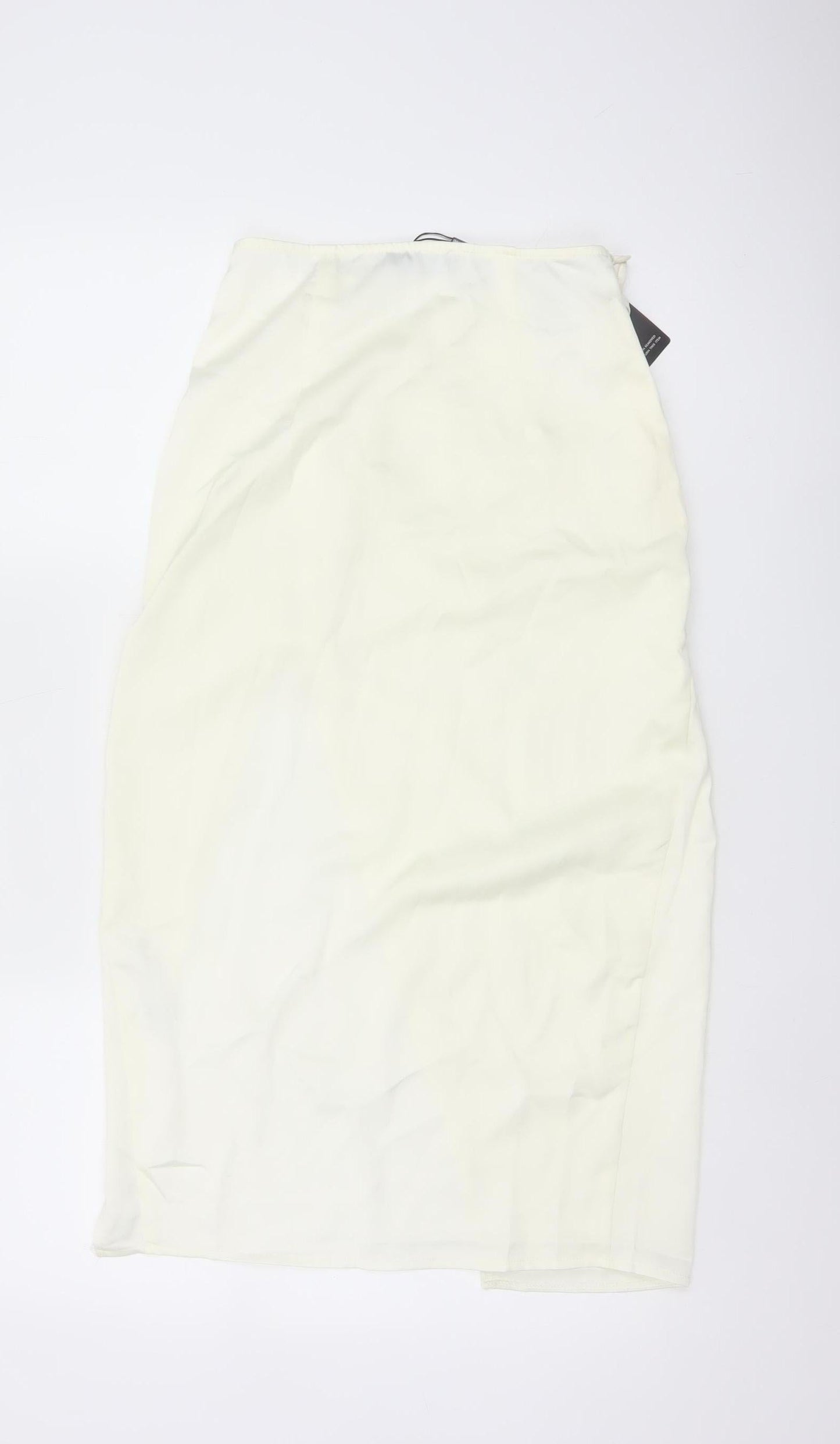 PrettyLittleThing Womens Ivory Midi Pencil Skirt Size 8