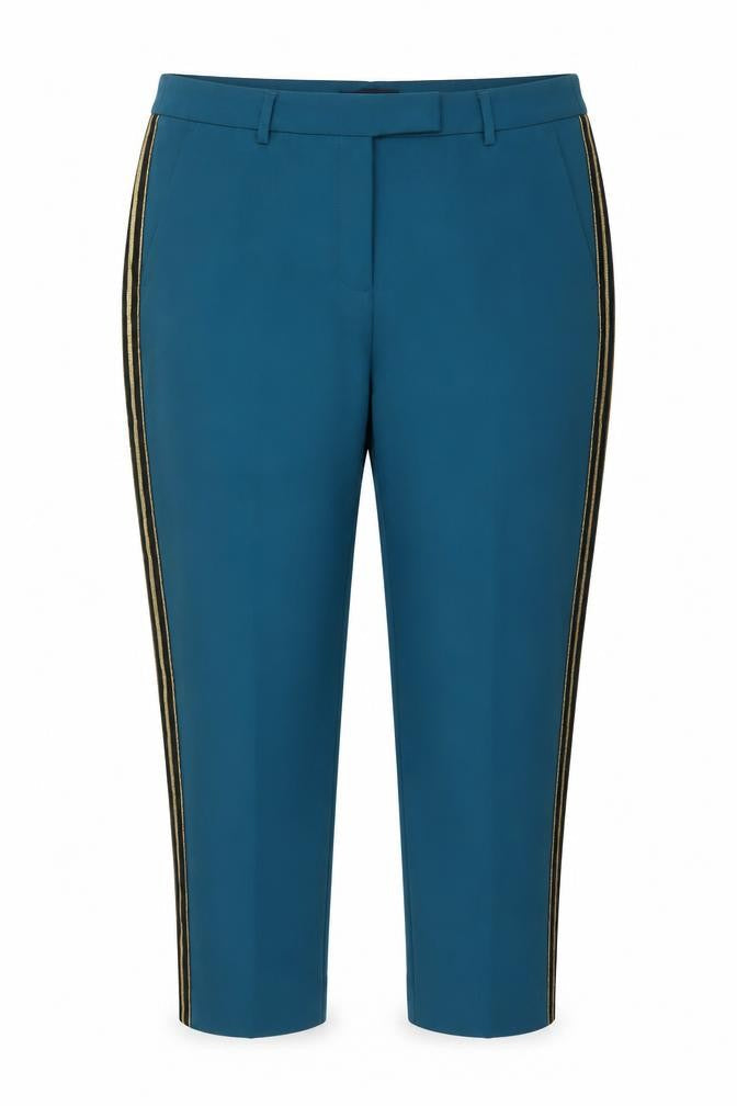 Marks & Spencer Women’s Teal Trousers Size 18 Regular Polyester Blend