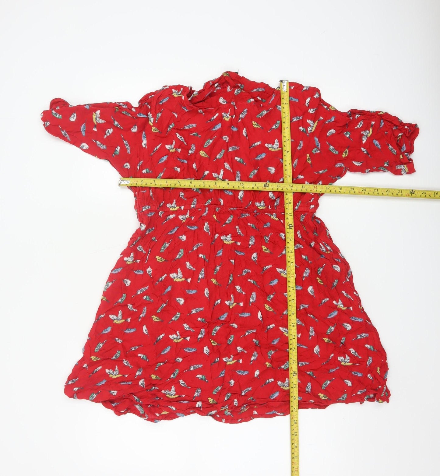 Joe Browns Women's Red Bird Print Fit & Flare Dress Size 14