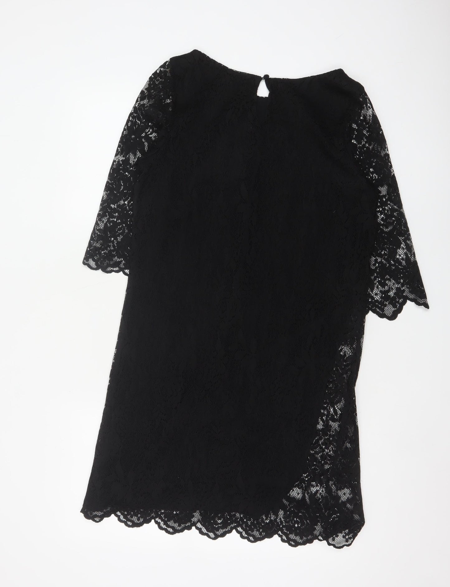 Marks and Spencer Women’s Black Lace Shift Dress Size 10