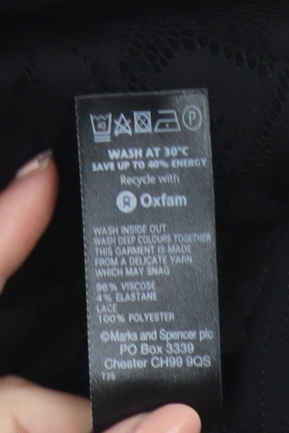 Marks and Spencer Women’s Black Lace Shift Dress Size 10