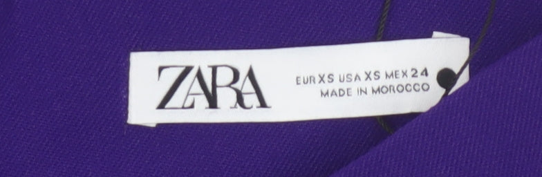 Zara Women Purple Strapless Camisole Top XS Woven Partywear