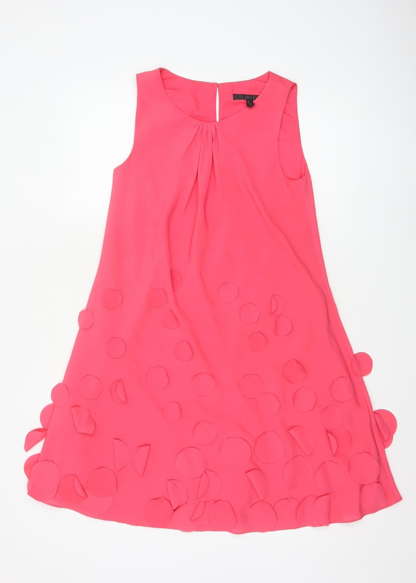Coast Women Pink Sleeveless Shift Dress Size 8 Party Elegant