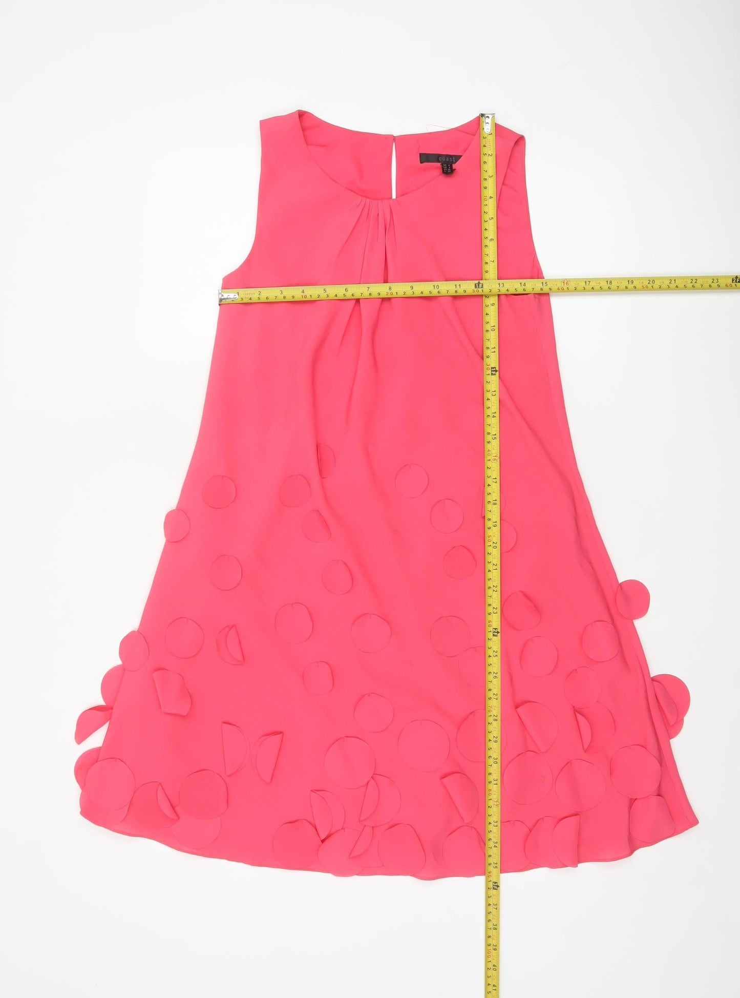Coast Women Pink Sleeveless Shift Dress Size 8 Party Elegant