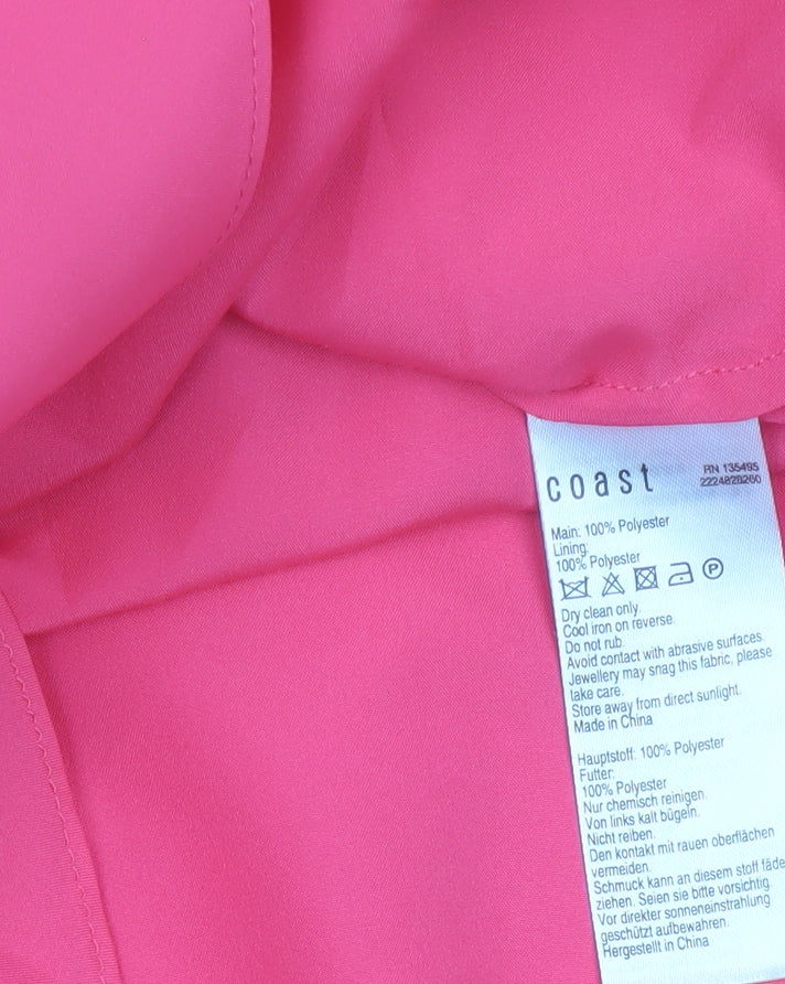 Coast Women Pink Sleeveless Shift Dress Size 8 Party Elegant