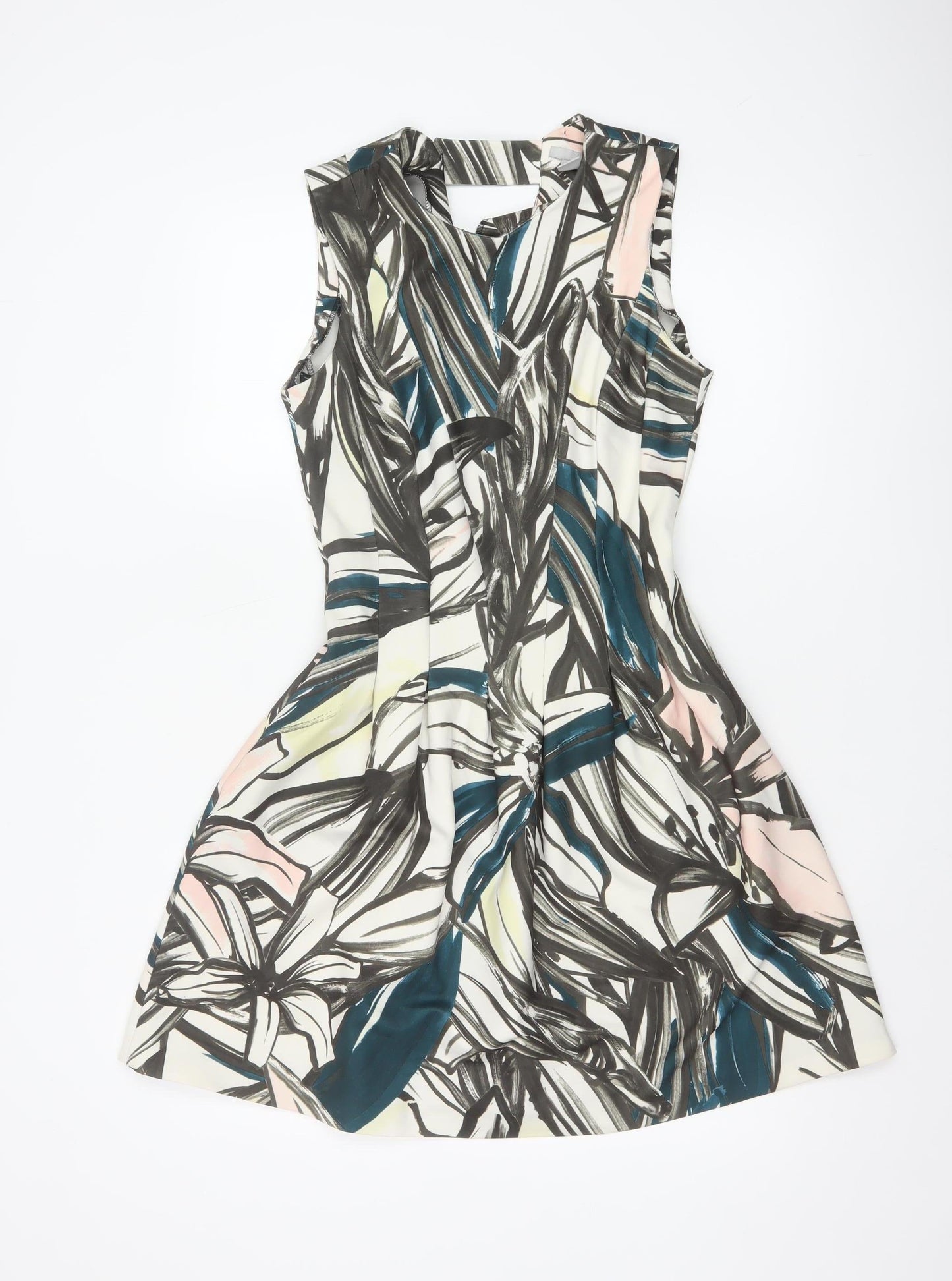 H&M Women’s Multicoloured Sleeveless Fit & Flare Dress Size 8