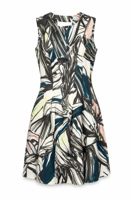 H&M Women’s Multicoloured Sleeveless Fit & Flare Dress Size 8
